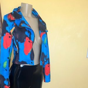 Blue color patch jacket